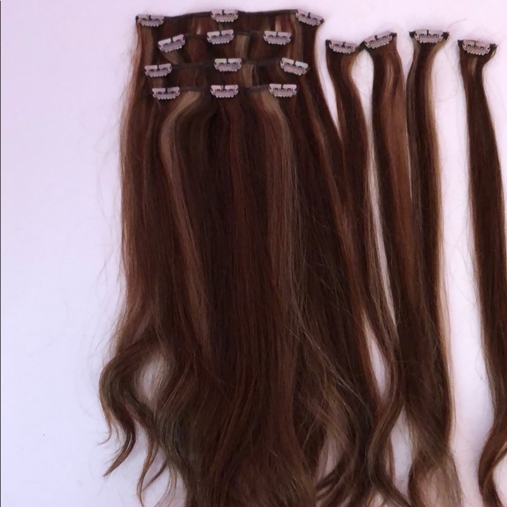 Light Brown Remy Human Hair 18” Hair Extensions